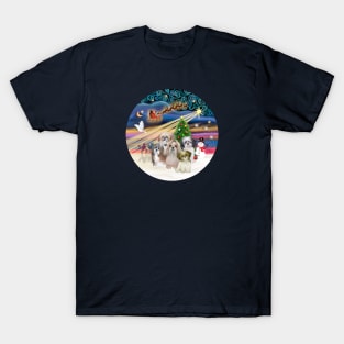 "Christmas Magic" with Five Shih Tzus T-Shirt